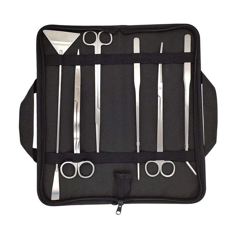 BornFeel Aquascaping Tools 7 in 1 Kit Aquarium Plant Scissors Tools Set Curved & Waved Scissor Tweezers Spatula Stainless Steel Anti Rust Tools for Fish Tank Cleaning Plant Trimming - Image 3